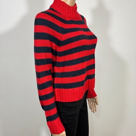 Tommy Jeans Women's Y2K Mock Neck Stripe Knit Sweater Size Small - Picture 3 of 7